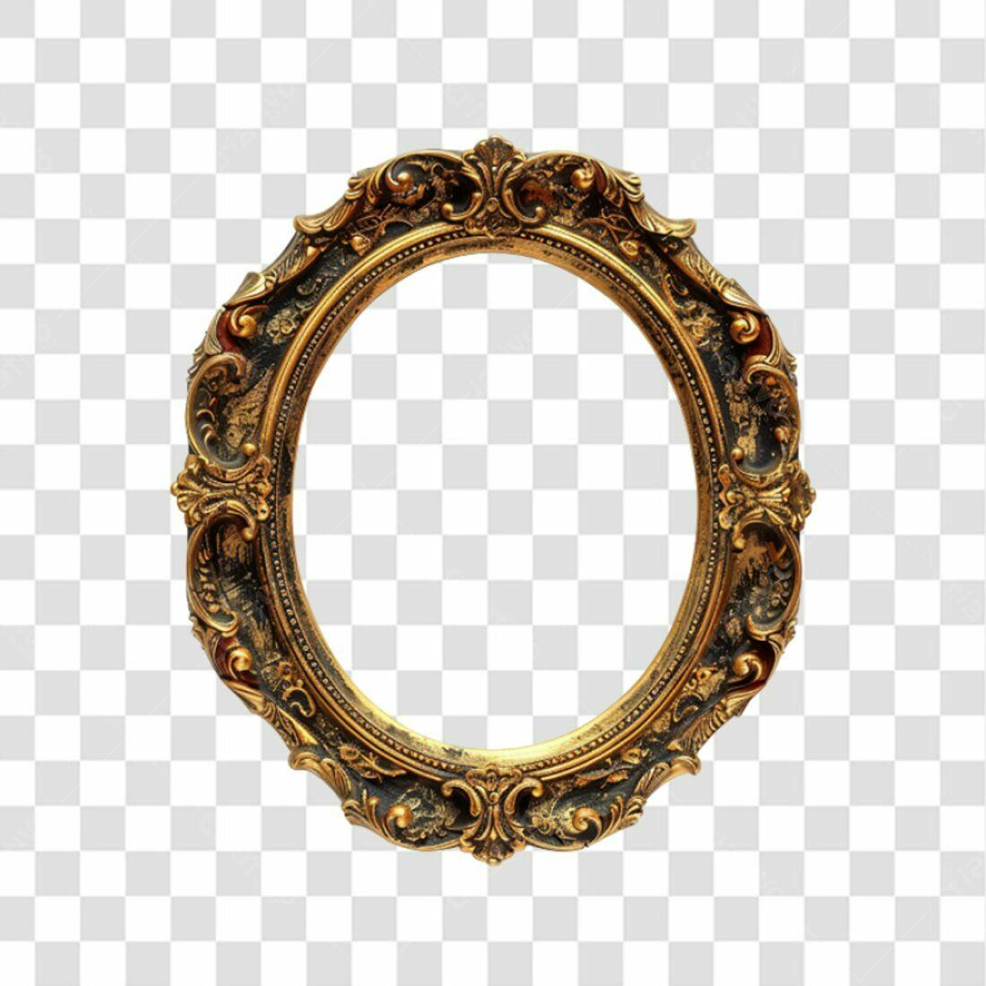 Moldura Oval PNG com fundo transparente