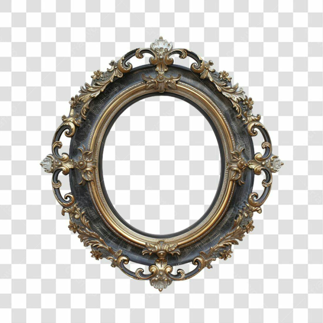 Moldura Oval PNG com fundo transparente
