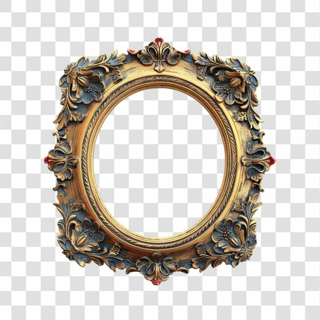 Moldura Oval PNG com fundo transparente