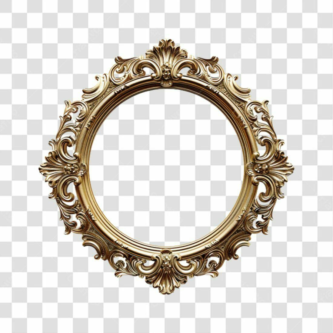 Moldura Circular PNG com fundo transparente
