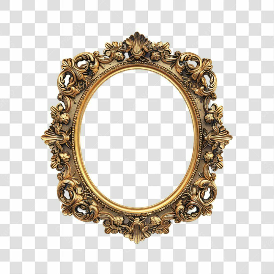 Moldura Oval PNG com fundo transparente