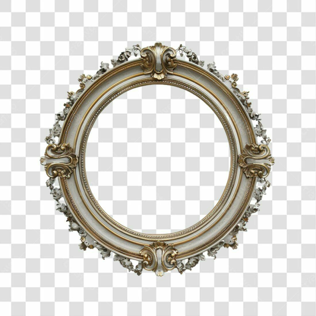Moldura circular PNG com fundo transparente