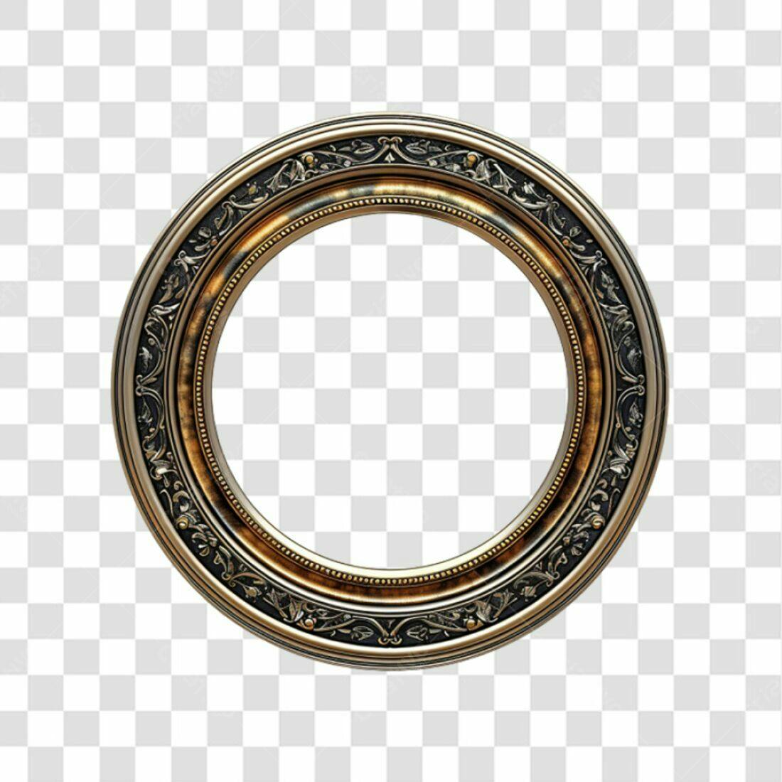 Moldura Circular PNG com fundo transparente