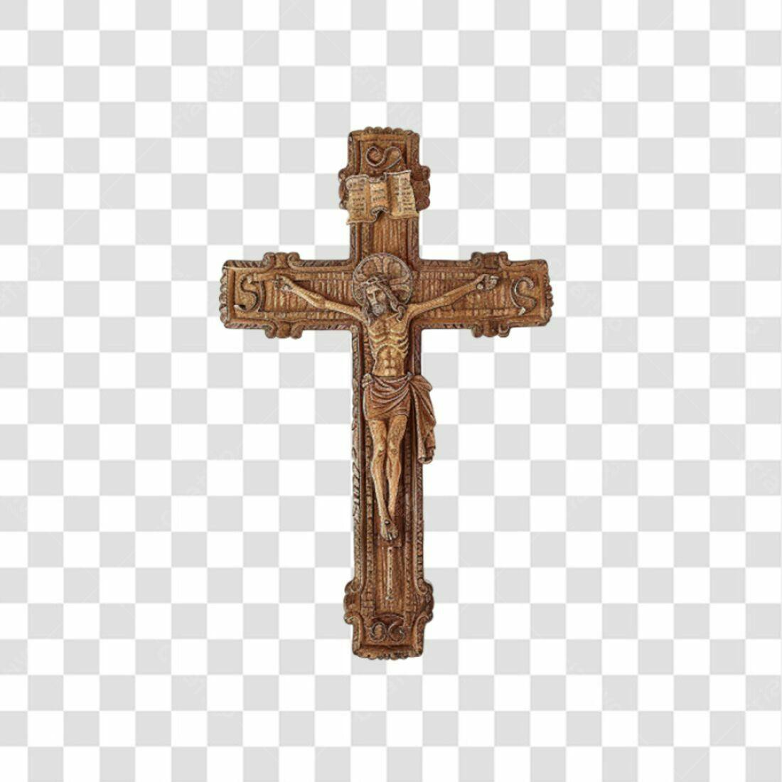 Icone Jesus Cristo Madeira PNG com fundo transparente