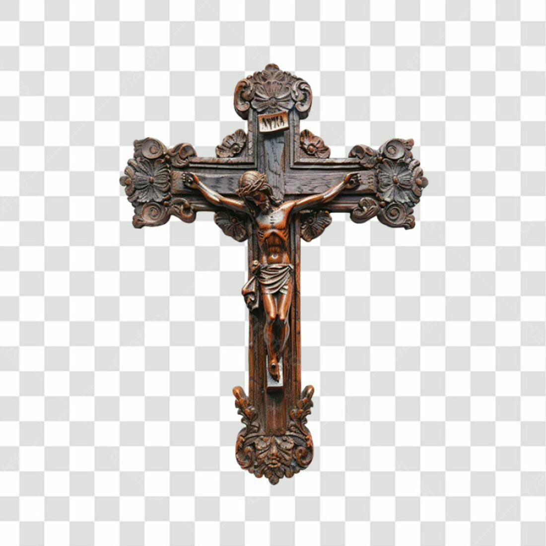 Icone Cruz Jesus Madeira PNG com fundo transparente