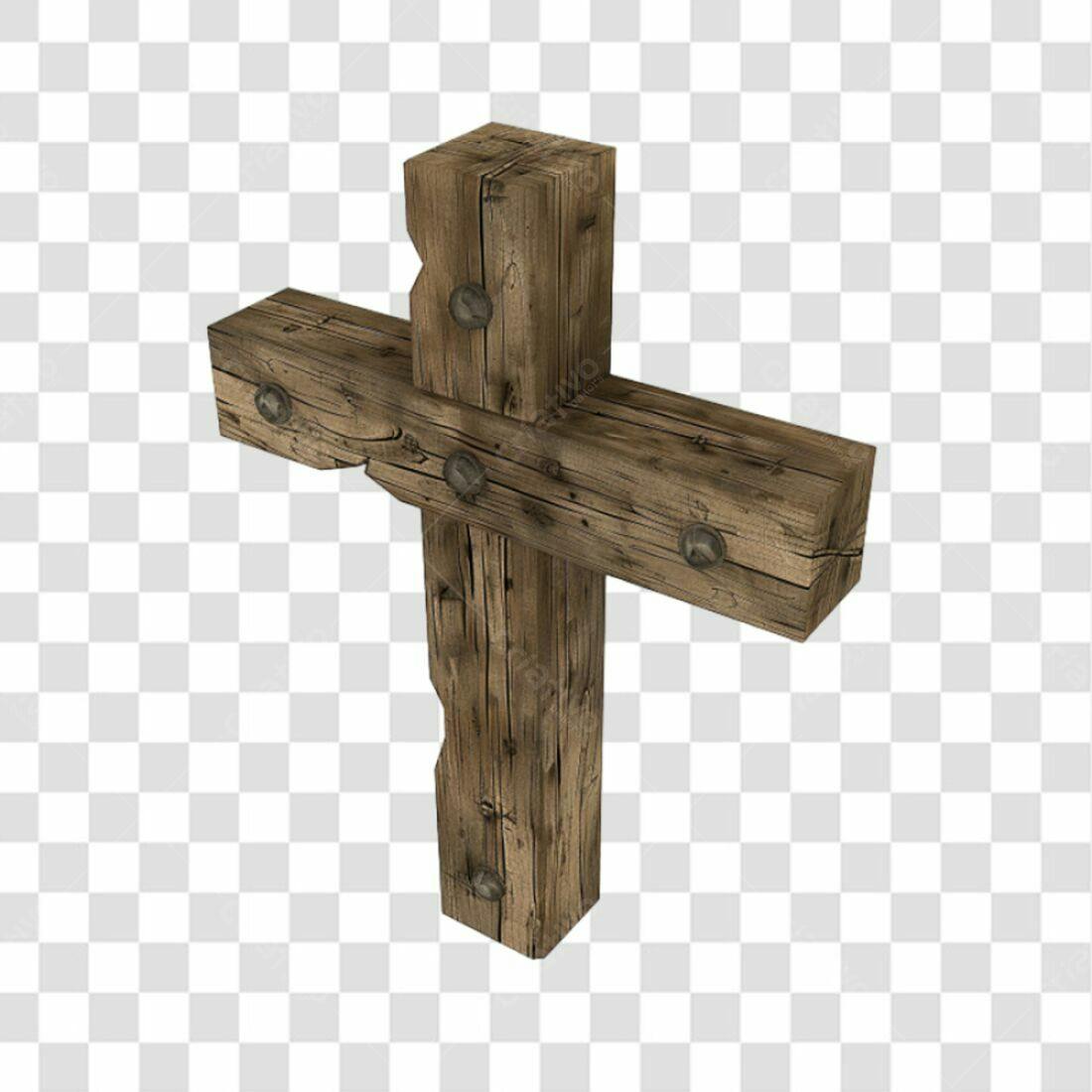 Icone Cruz de Madeira PNG com fundo transparente