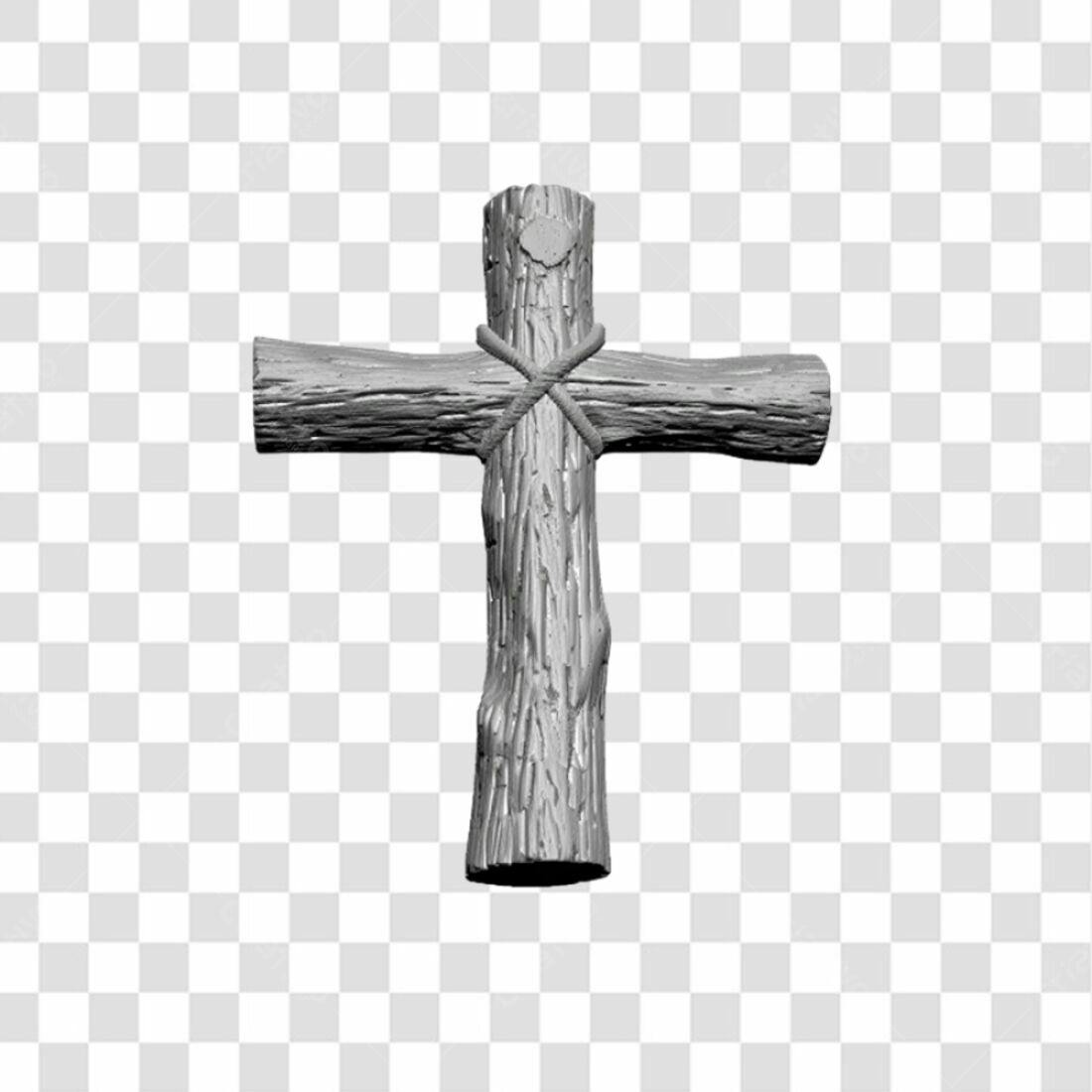 Icone Cruz de Madeira PNG com fundo transparente