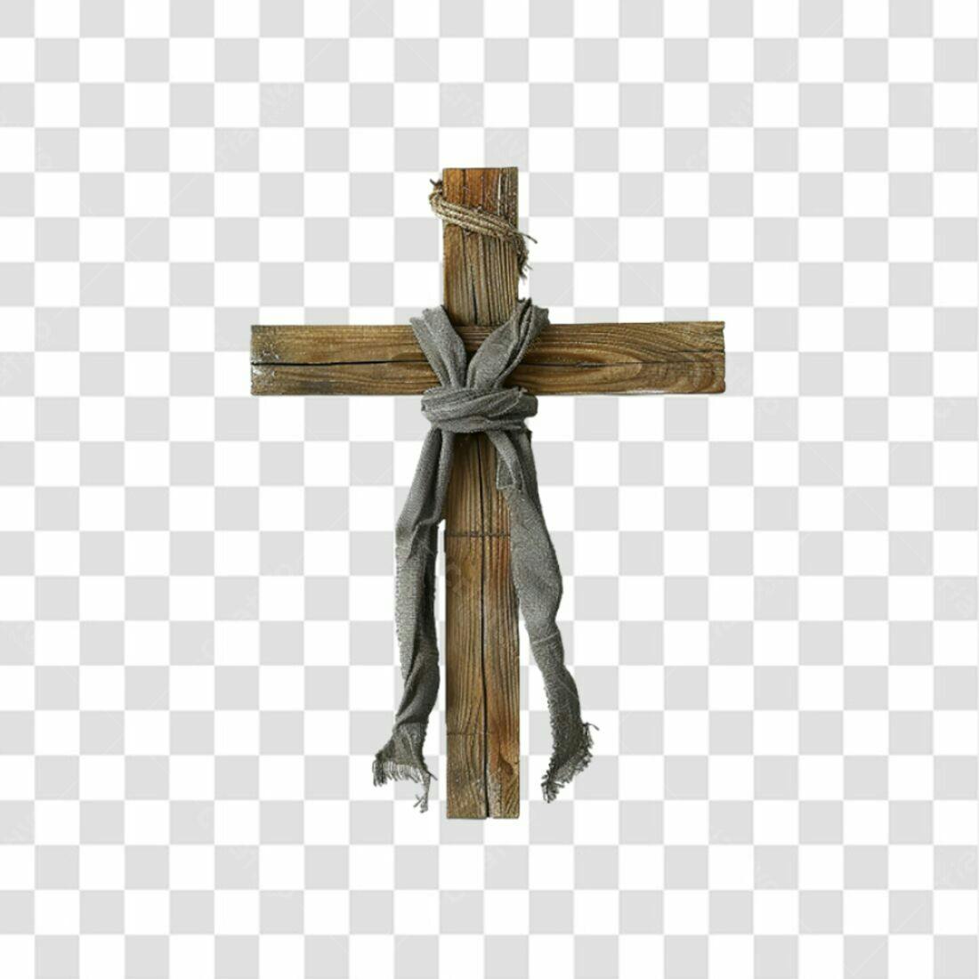 Icone Cruz de Madeira Páscoa PNG com fundo transparente