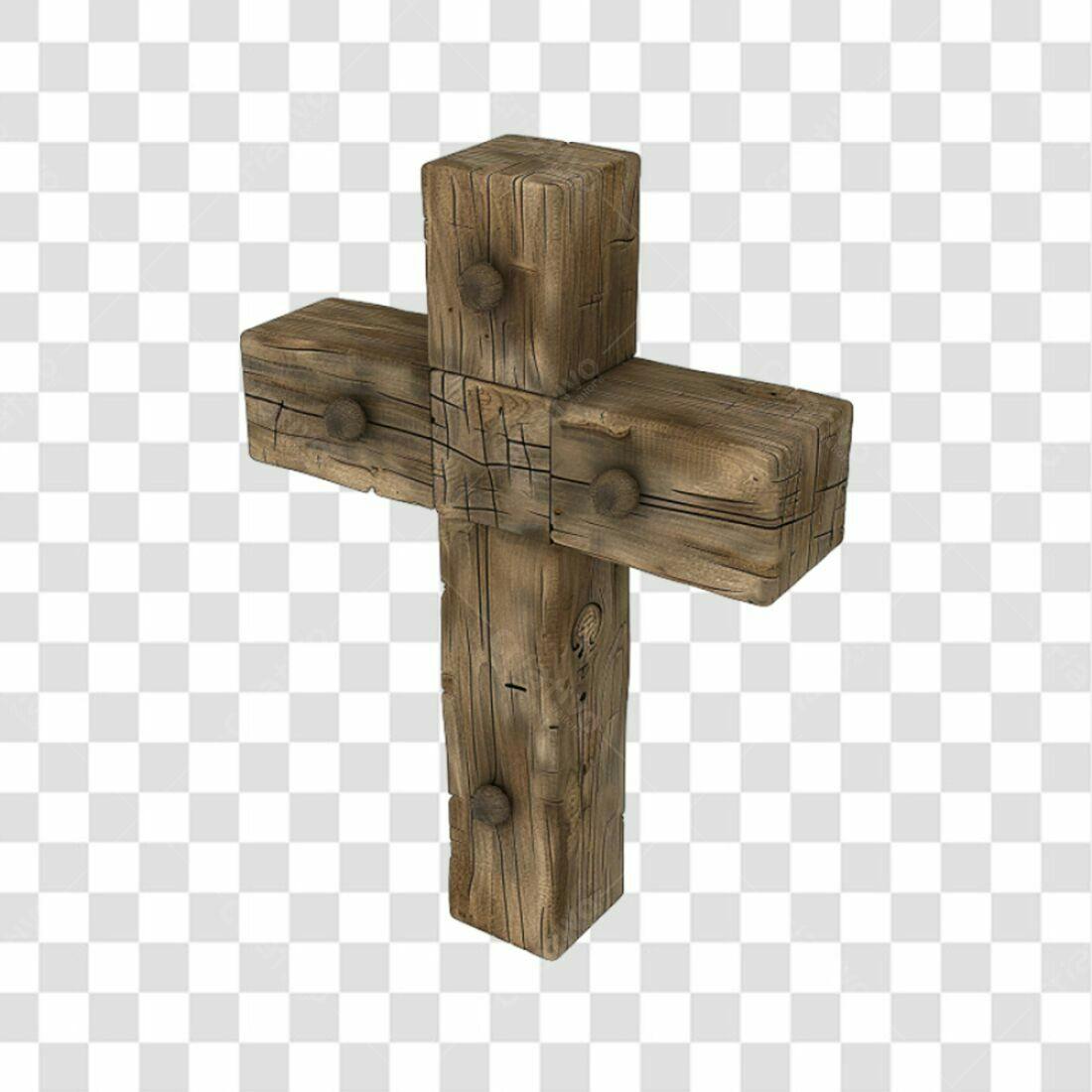 Icone Cruz de Madeira PNG com fundo transparente