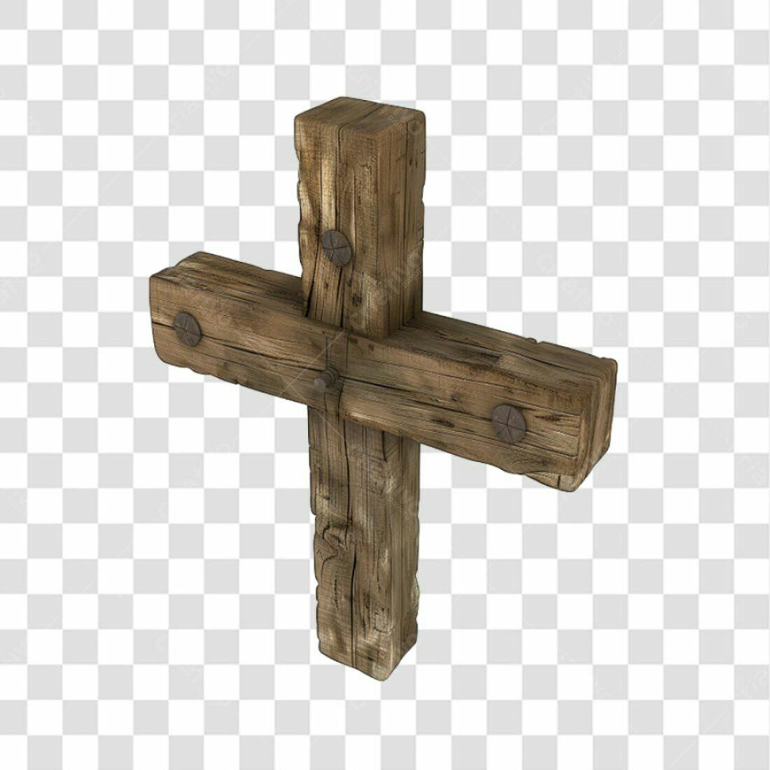 Icone Cruz de Madeira PNG com fundo transparente