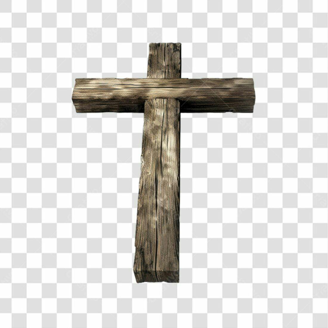 Icone Cruz de Madeira para Semana Santa PNG com fundo transparente