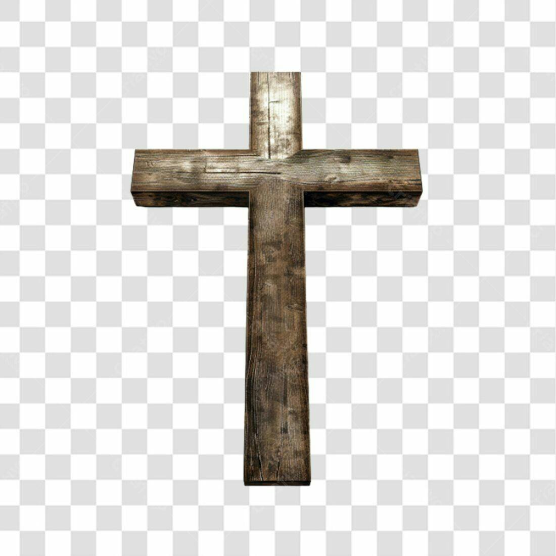 Icone Cruz de Madeira PNG com fundo transparente