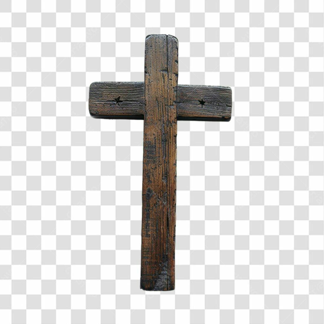Icone Cruz de Madeira PNG com fundo transparente