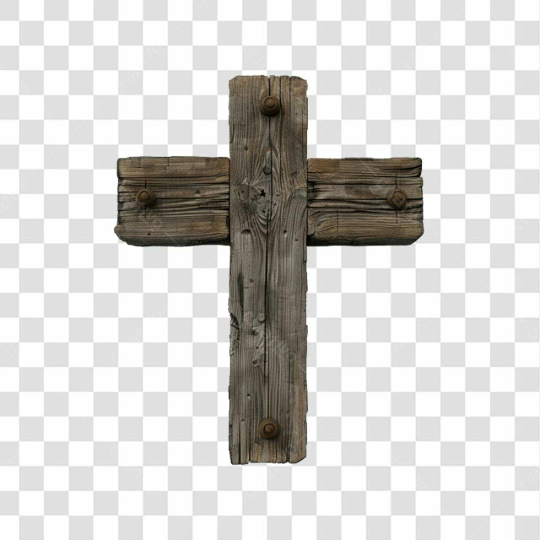 Icone Cruz de Madeira PNG com fundo transparente