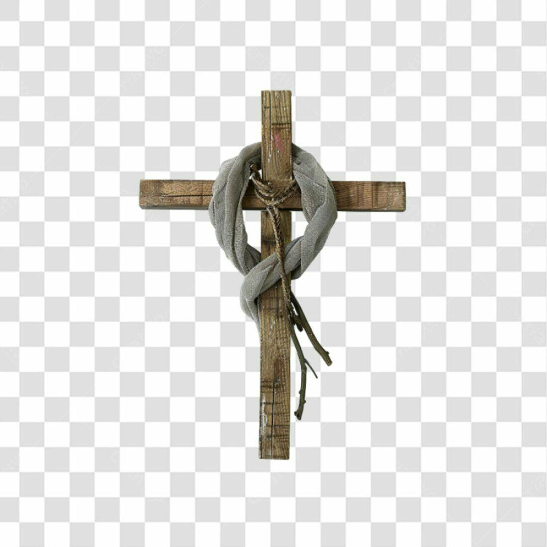 Icone Cruz de Madeira Páscoa PNG com fundo transparente