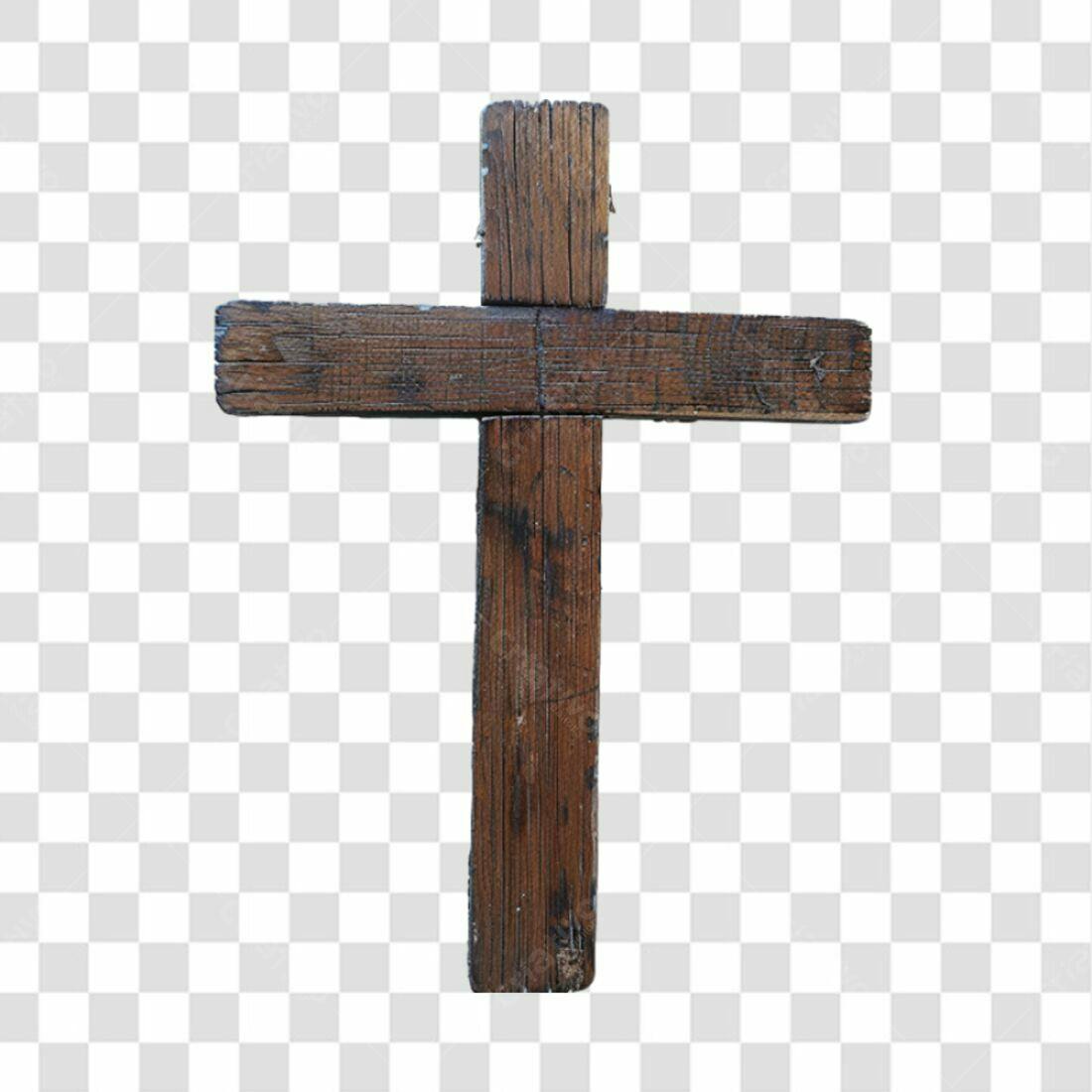 Icone Cruz de Madeira PNG com fundo transparente