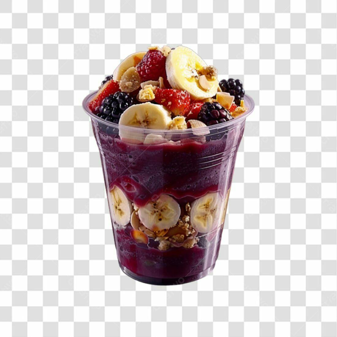 Imagem Açaí com frutas PNG com fundo transparente