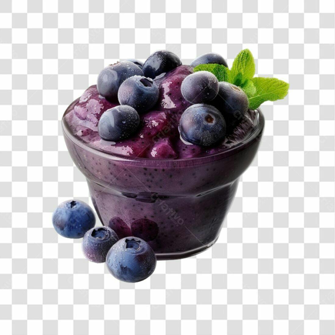 Imagem PNG de Smoothie de Mirtilo com fundo transparente