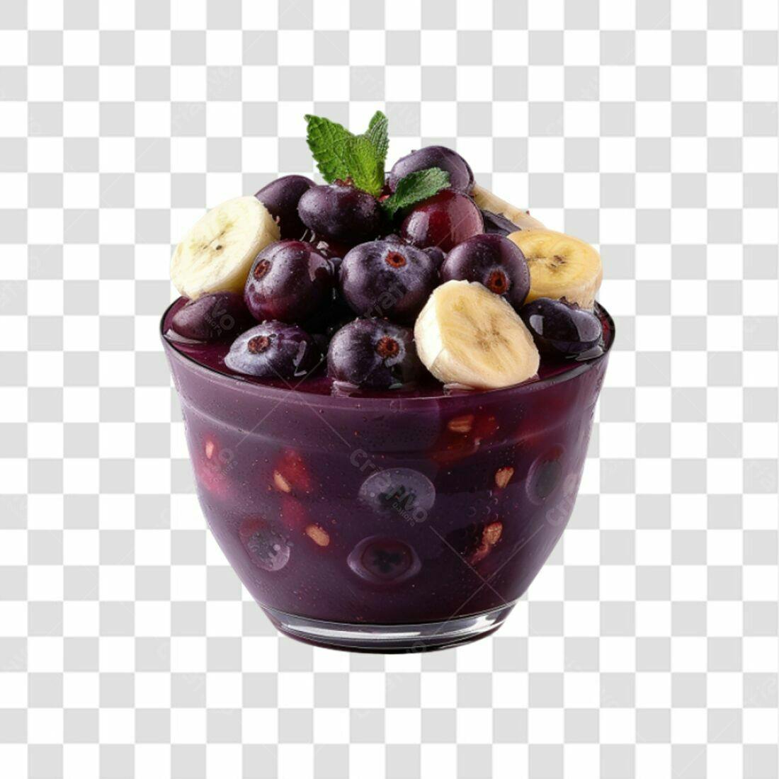Imagem PNG Açaí com Banana e Fundo Transparente