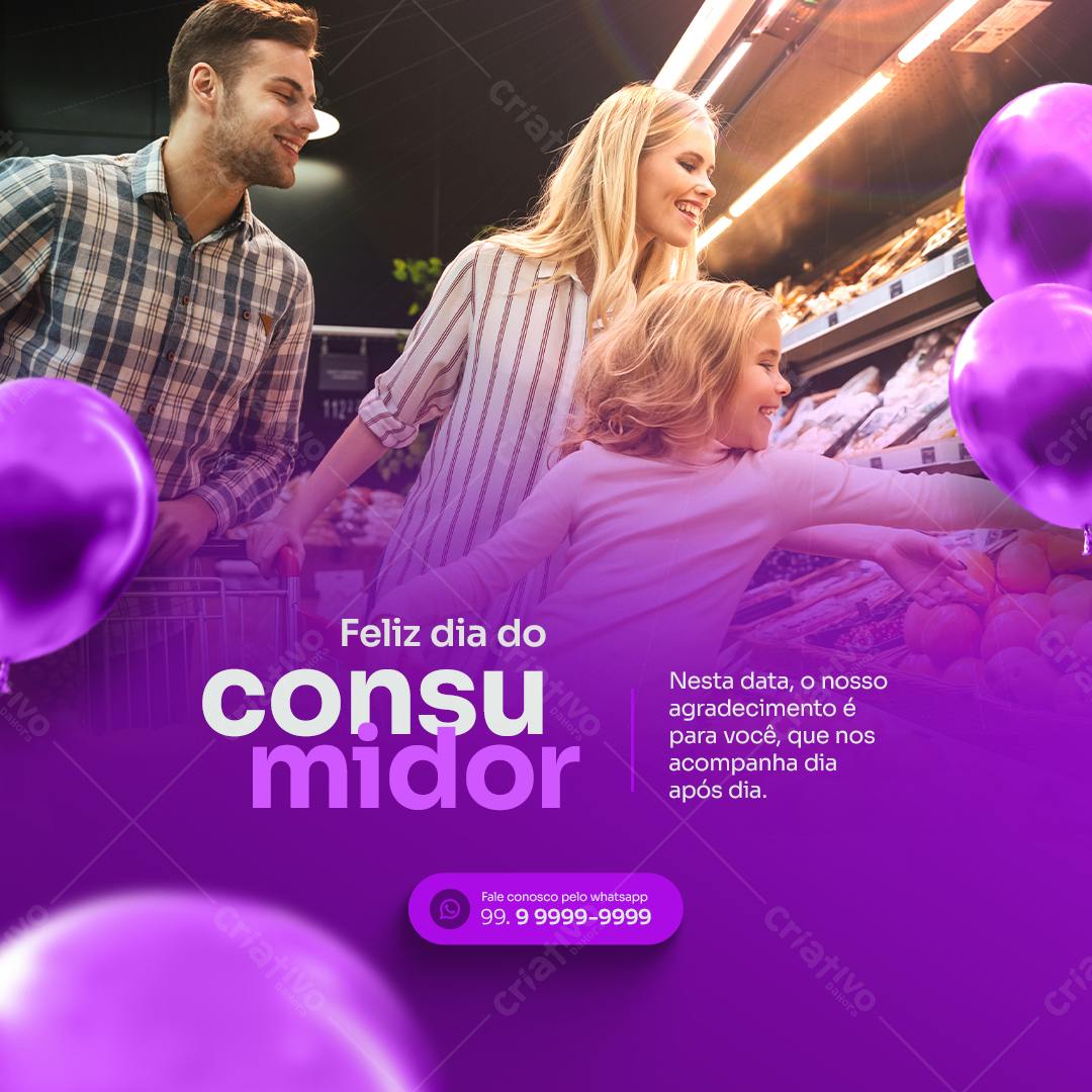 Post Dia do Consumidor PSD Editável