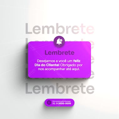 Dia do consumidor lembrete