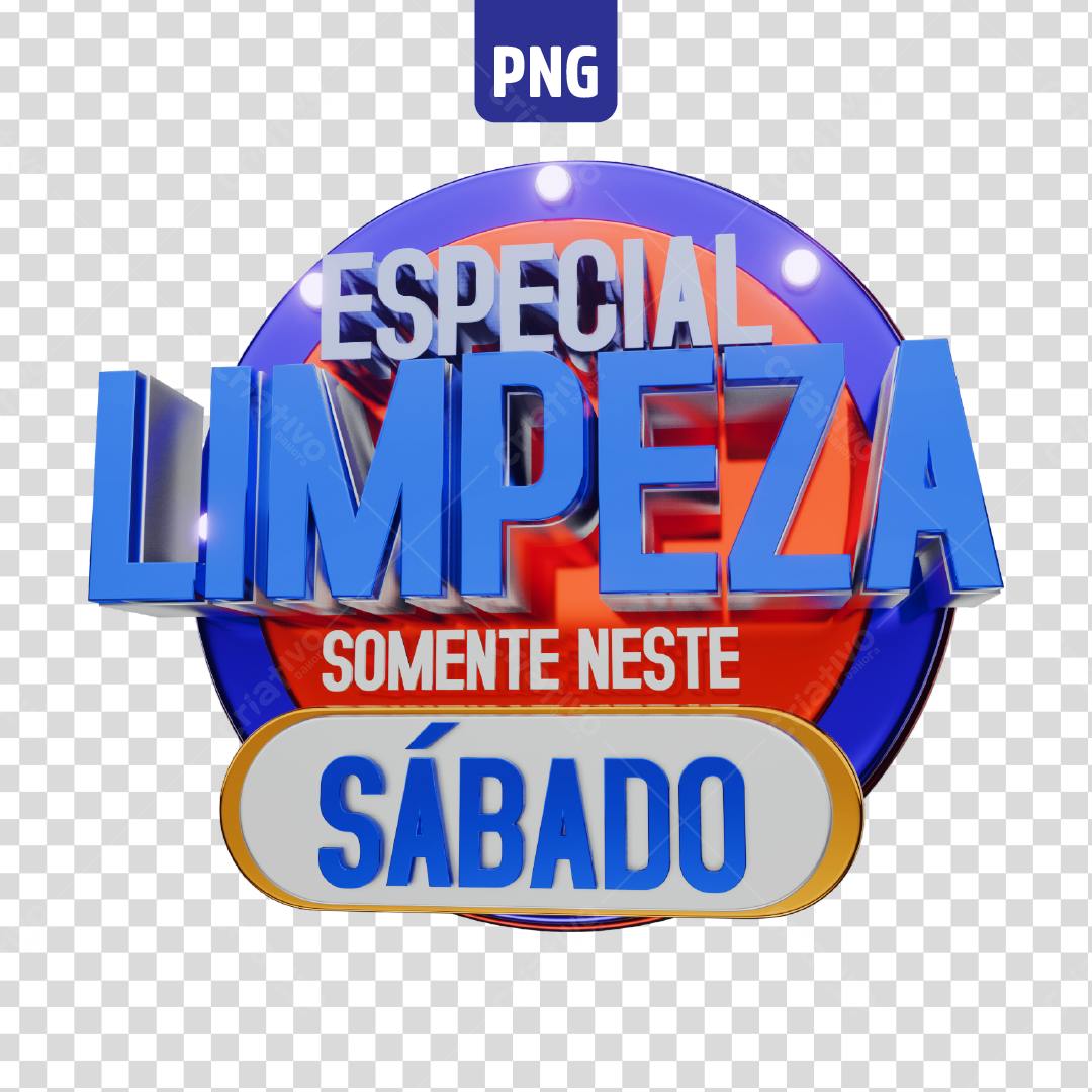 Selo Limpeza Sábado PNG com fundo transparente