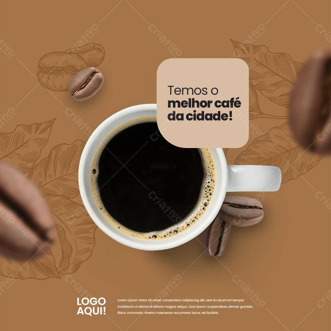 Postagem Instagram Café PSD Editável