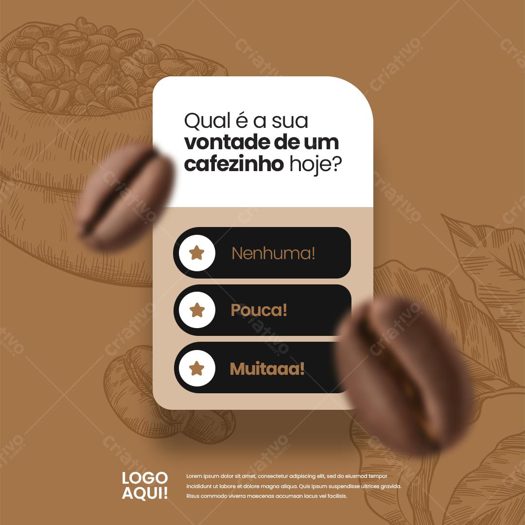 Story para Café PSD Editável