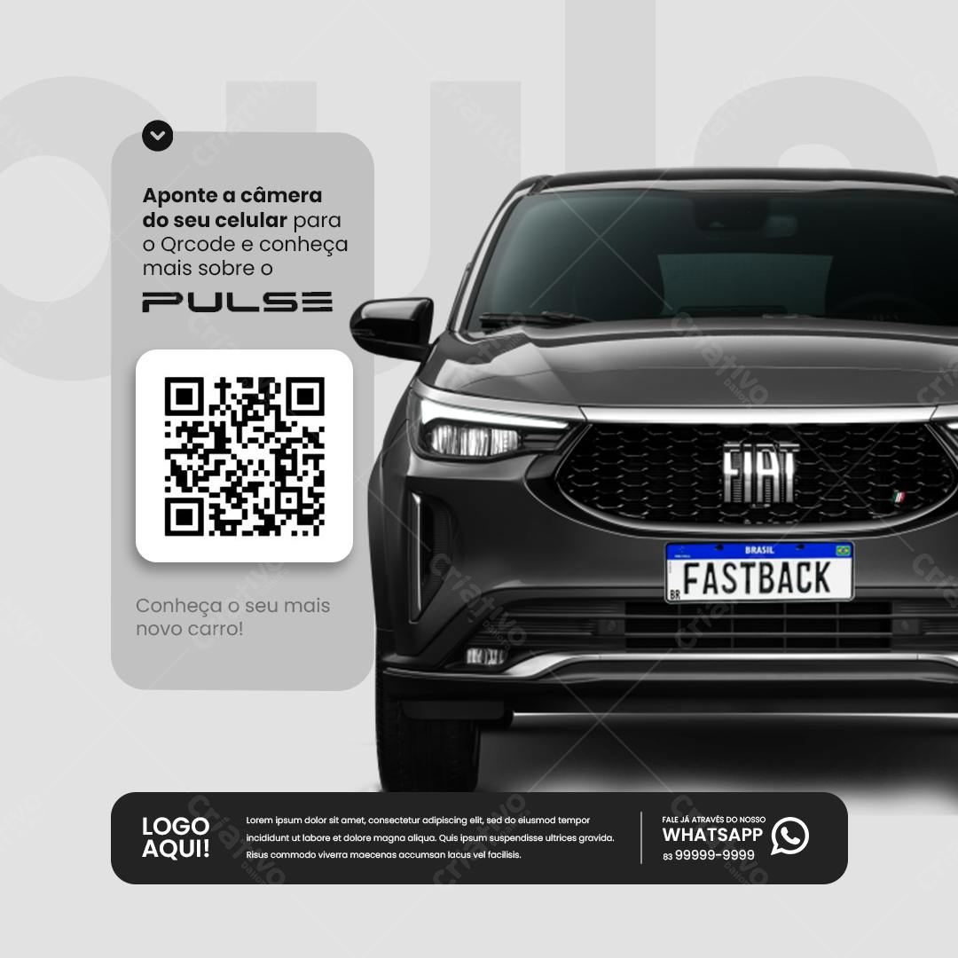 Flyer Lançamento Fiat Pulse PSD Editável