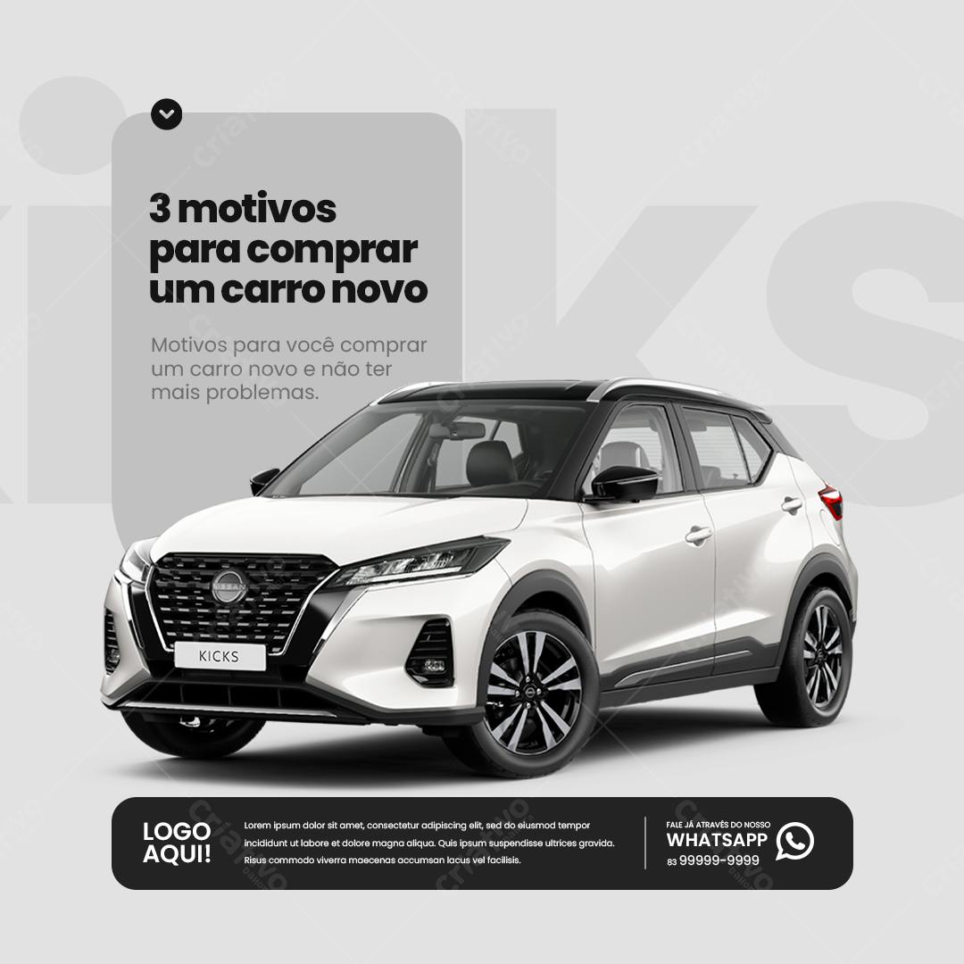 Postagem Instagram Carro Novo PSD Editável