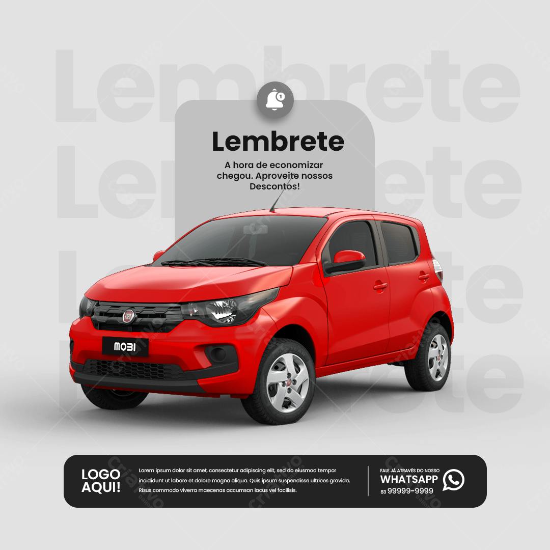Post para Promoção de Carro PSD Editável