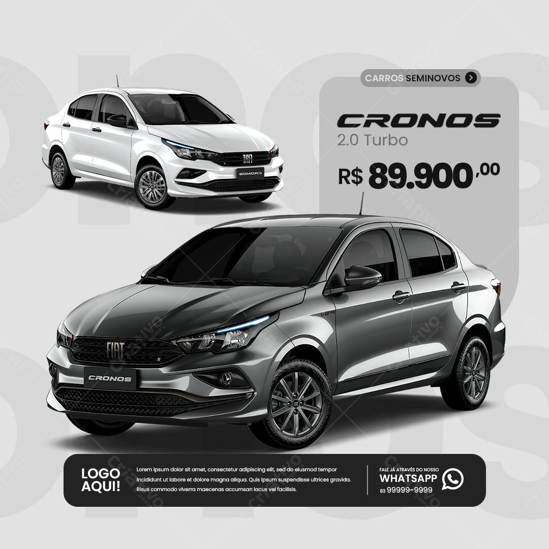 Anúncio Carro Fiat Cronos PSD Editável