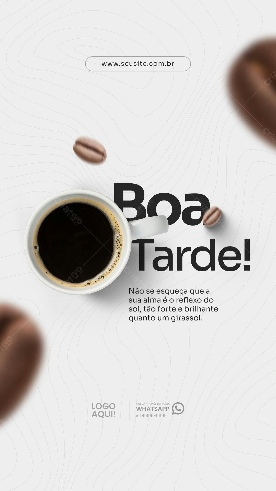 Flyer para Boa Tarde com Café PSD Editável
