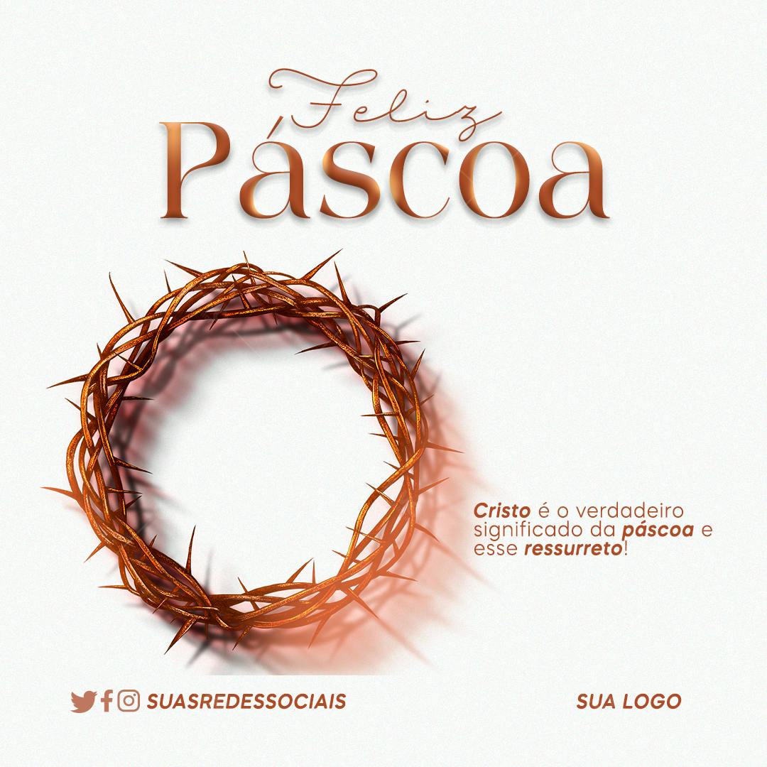 Post para Páscoa PSD Editável