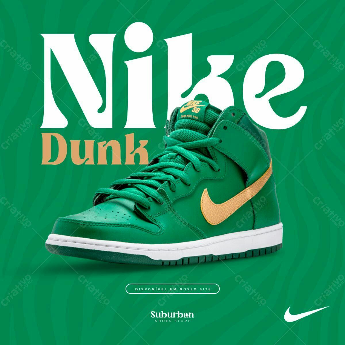 Banner Nike Dunk Verde PSD Editável