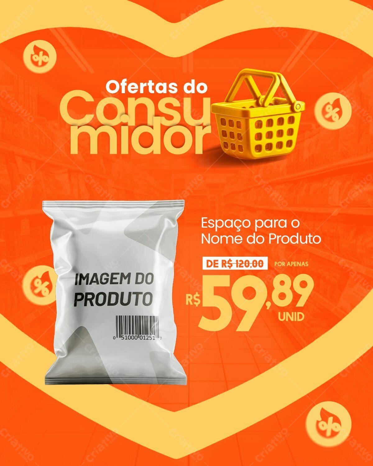 Flyer para Ofertas de Consumidor PSD Editável