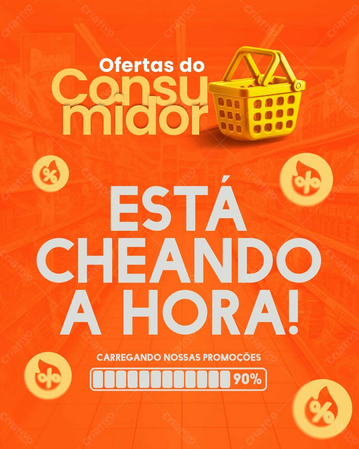 Flyer de Ofertas para Supermercado PSD Editável