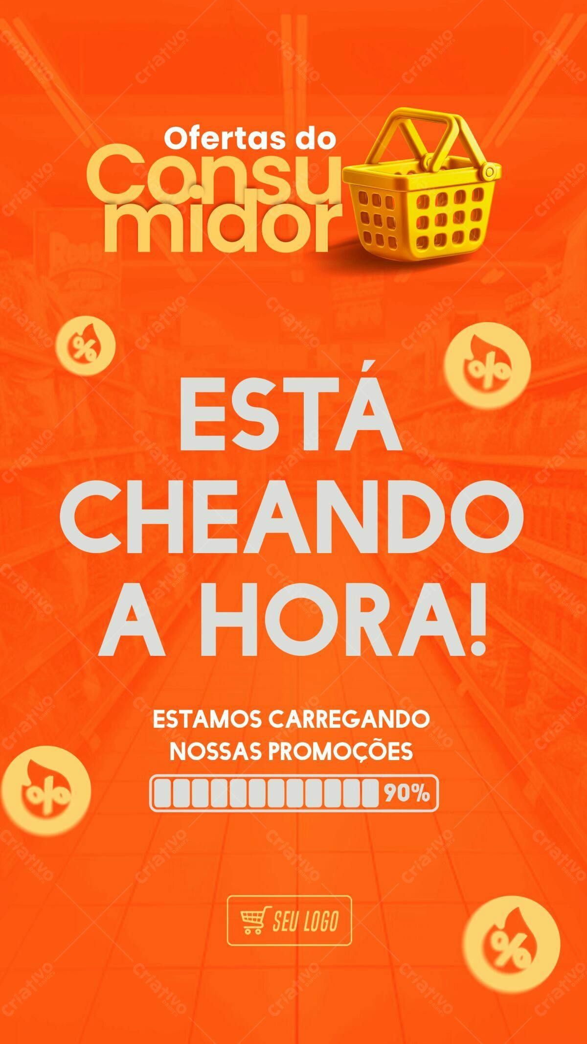Flyer para Promoções de Supermercado PSD Editável