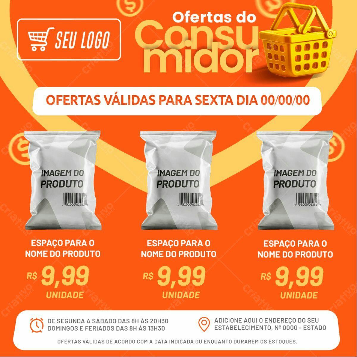 Flyer para Promoção de Produtos PSD Editável