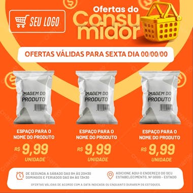 Folheto de ofertas dia do consumidor