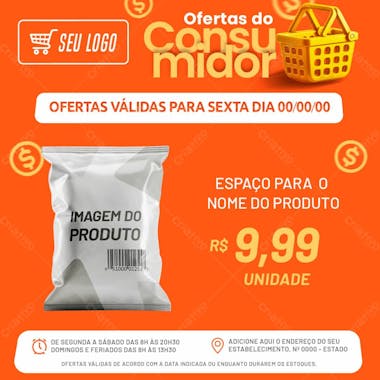 Folheto de ofertas dia do consumidor