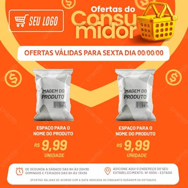 Folheto de ofertas dia do consumidor