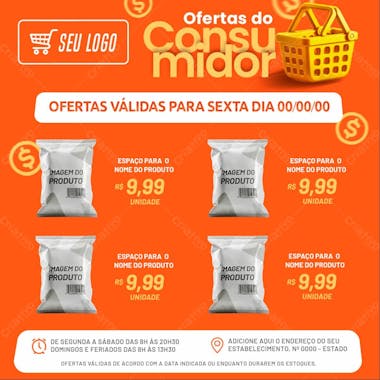 Folheto de ofertas dia do consumidor