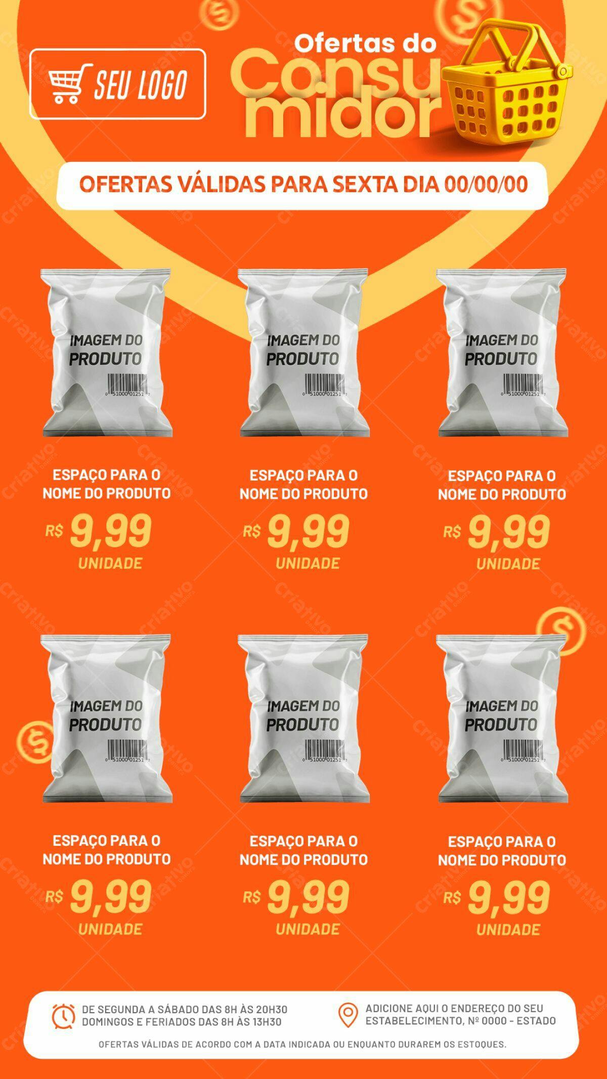 Flyer de Ofertas para Sexta-feira PSD Editável