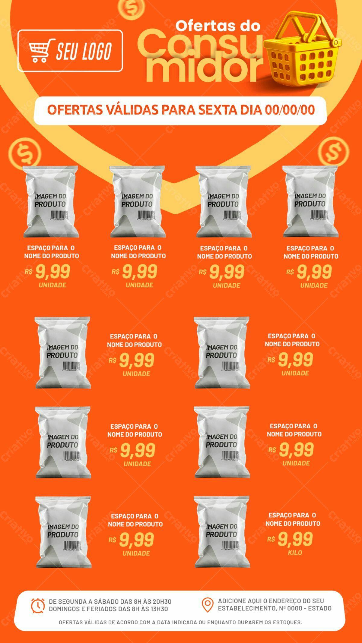 Flyer de Ofertas para Sexta-feira PSD Editável