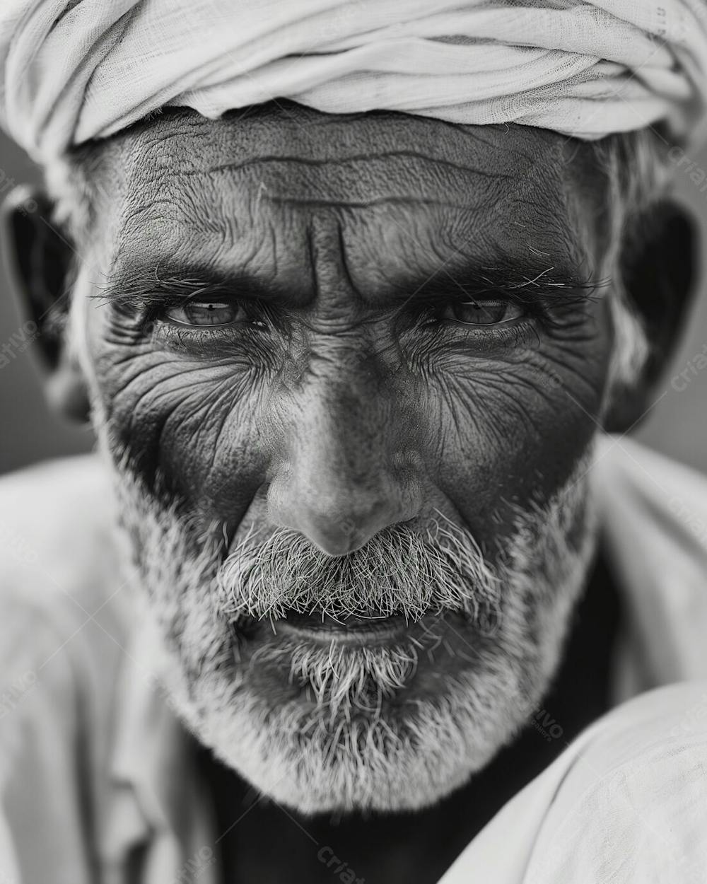 Resilient Aged Man With Traditional Cap In Soft Lit Black And White Portrait (2)