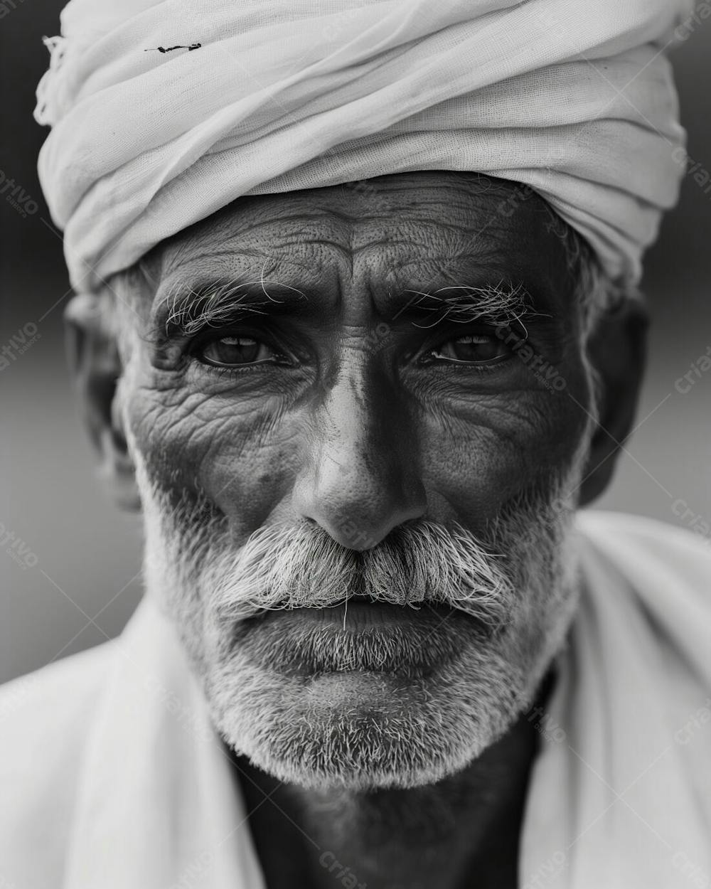 Resilient Aged Man With Traditional Cap In Soft Lit Black And White Portrait (4)