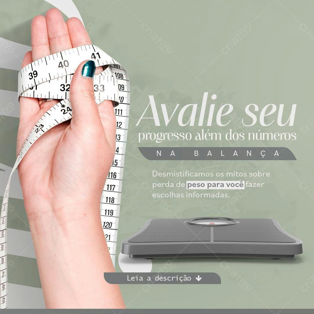 Post para Redes Sociais sobre Perda de Peso PSD Editável