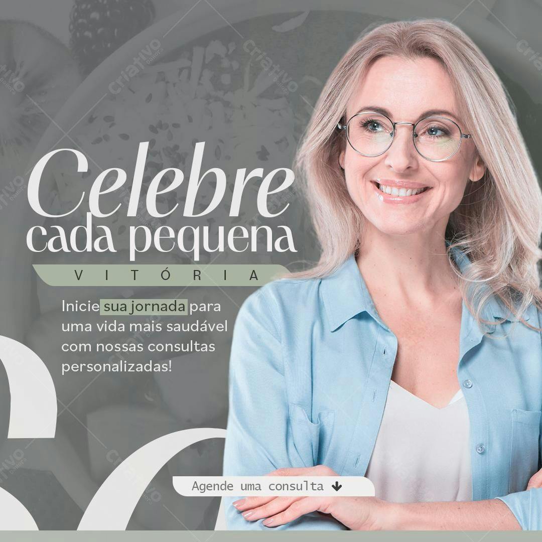 Post para Consultoria de Bem-Estar PSD Editável
