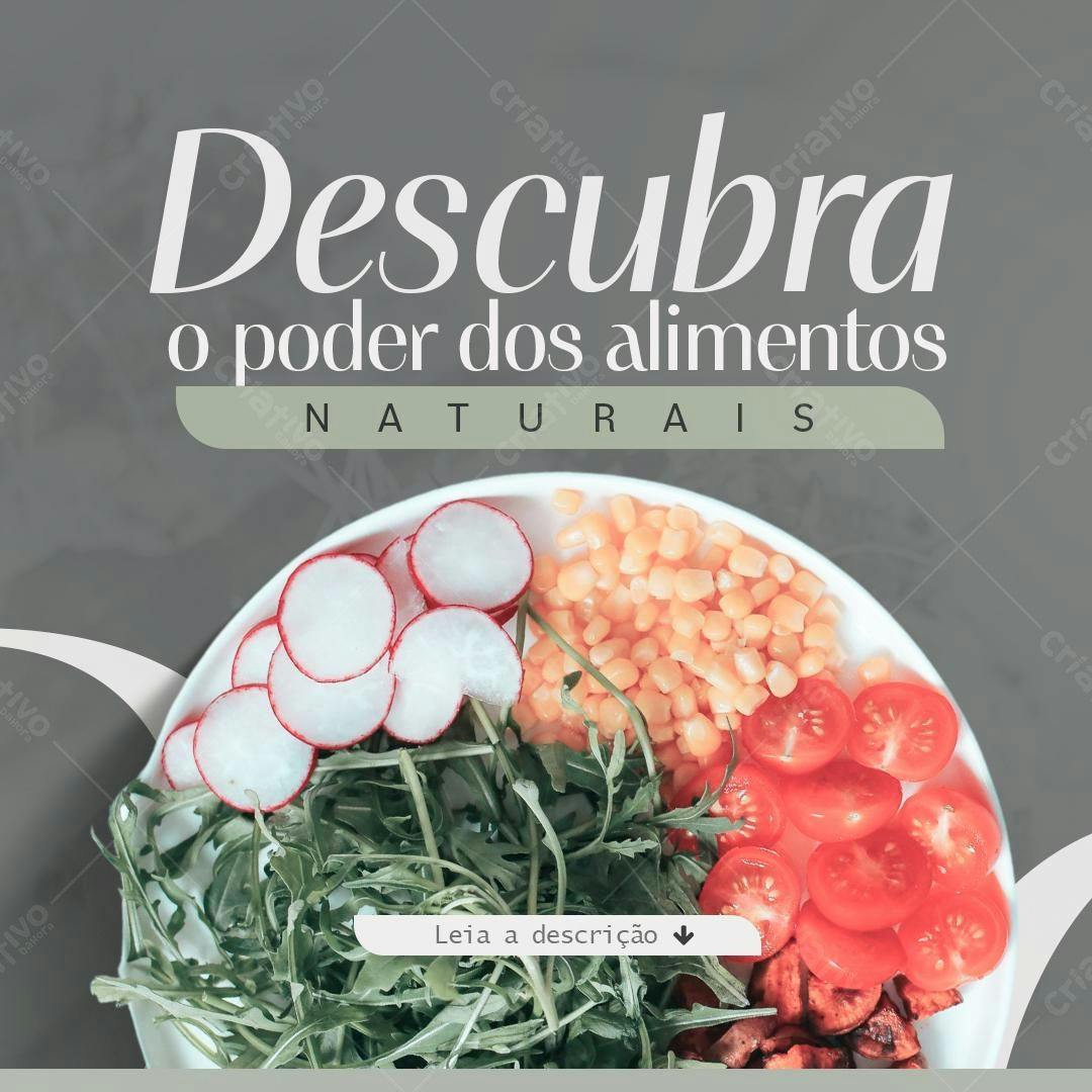 Post para Alimentação Saudável PSD Editável